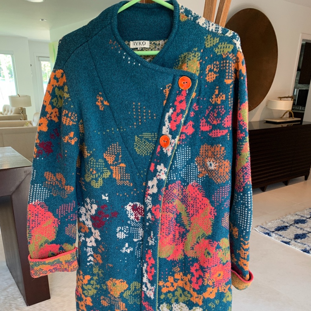 Sundance IVKO  Multi Color Sweater Coat